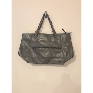 Grey Vegan Leather Purse
